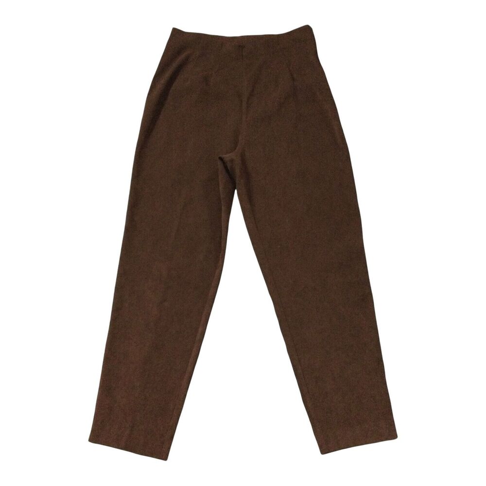 LL Bean Womens Pants size 8 Brown Suede-Look Lightweight Straight x28" Stretch